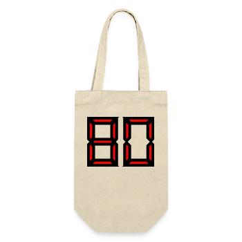 80. 80 YEARS. 80TH ANNIVERSARY. BIRTHDAY 80 YEARS. - Gift Bag for Bottles - nature - Front