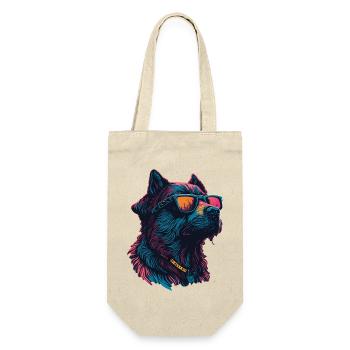 Colorful dog with sunglasses - Gift Bag for Bottles - nature - Front