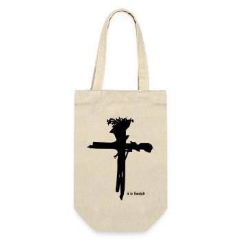 jesus kreuz - Geschenkbeutel für Flaschen - Natur - Vorne