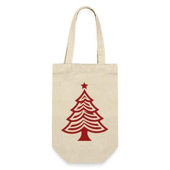 Arbre de Noël rouge sapin emblème - Simple - Sac à bouteille - nature - Devant
