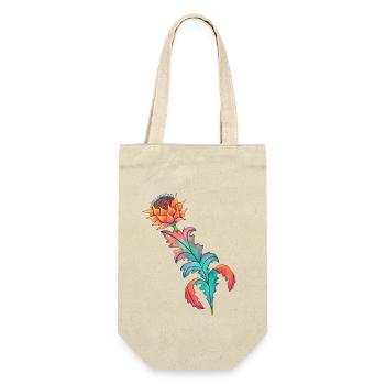regenbogen.distel - Geschenkbeutel für Flaschen - Natur - Vorne