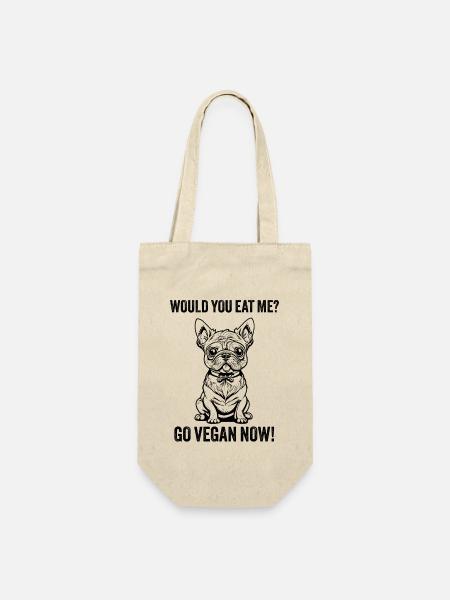 WOULD YOU EAT ME? GO VEGAN NOW! - Geschenkbeutel für Flaschen - Natur
