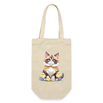 Chat Ludique Adorable Amusant Animal Coloré Géométrique - Sac à bouteille - nature - Devant