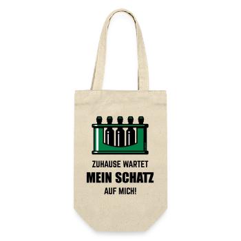 XGrüner Schatz - Geschenkbeutel für Flaschen - Natur - Vorne