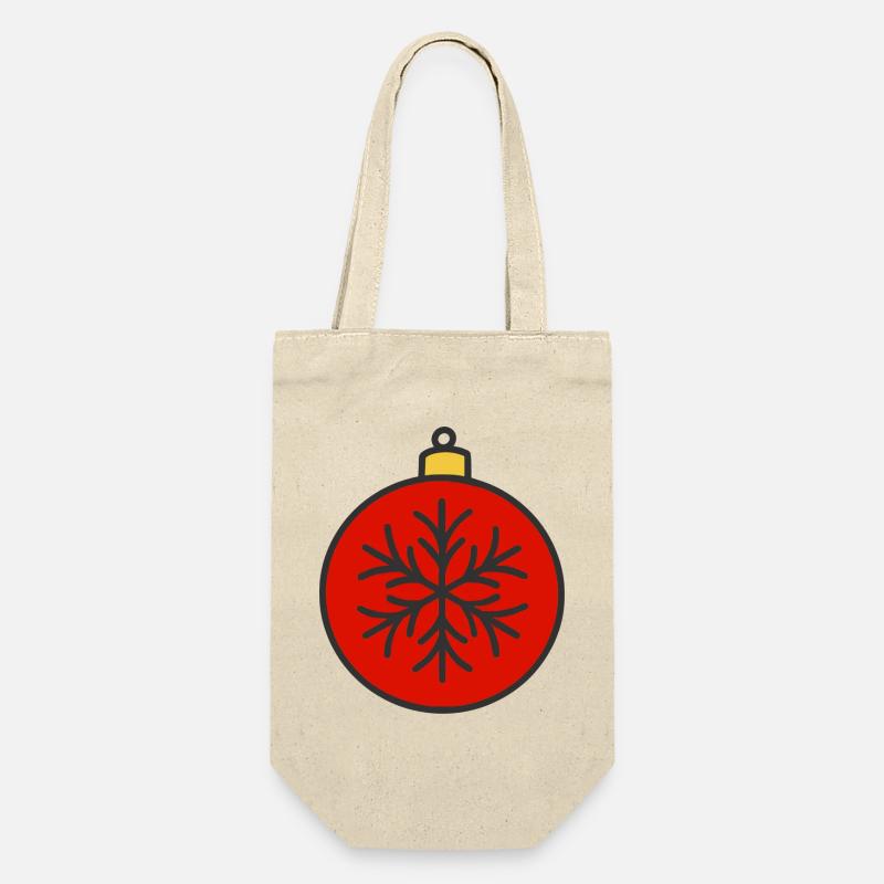Weihnachtskugel - Geschenkbeutel für Flaschen - Natur