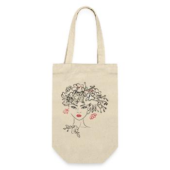 Woman's head with flowers - Gift Bag for Bottles - nature - Front