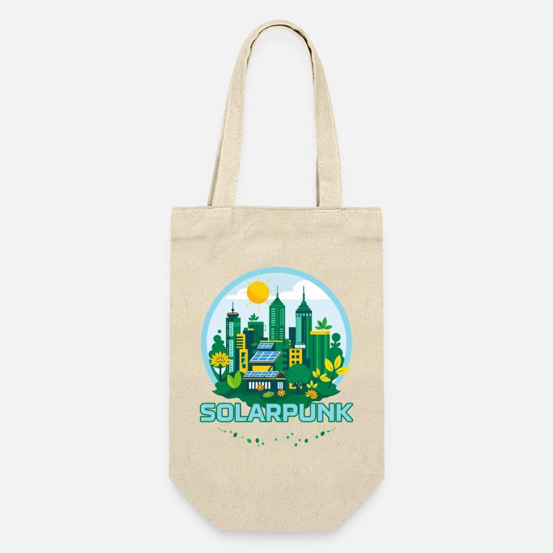 Solarpunk - Geschenkbeutel für Flaschen - Natur