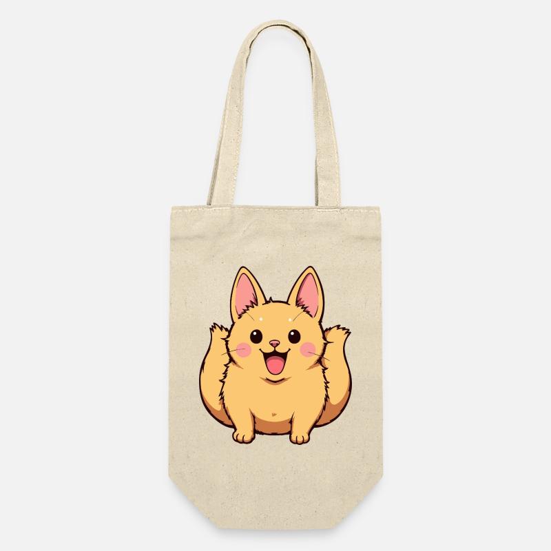 Happy Cat Smiling - Gift Bag for Bottles - nature