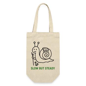 Hiking Snail Slow but Steady - Gift Bag for Bottles - nature - Front