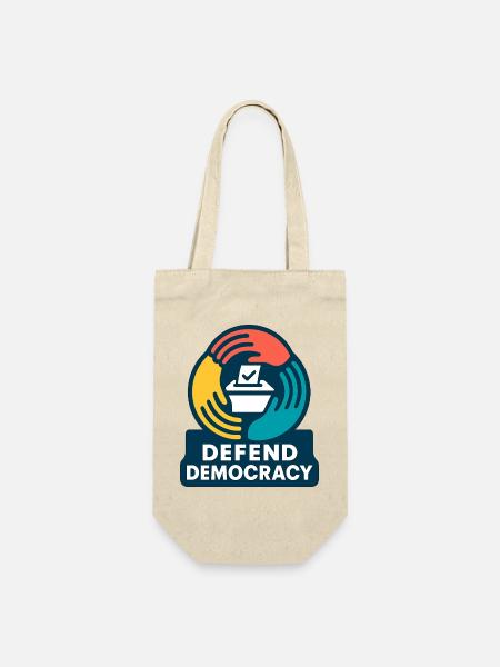 Defend Democracy - Geschenkbeutel für Flaschen - Natur