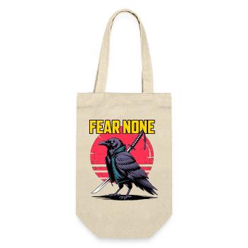 Samurai Raven Fear None Design - Gift Bag for Bottles - nature - Front