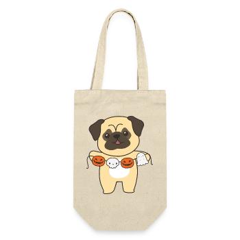 Pug Happy Halloween Dog Costume - Gift Bag for Bottles - nature - Front