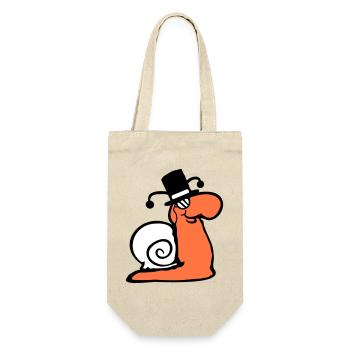 Mr Snail Sir Lord Rich Monocle Glasses Cylinder - Gift Bag for Bottles - nature - Front