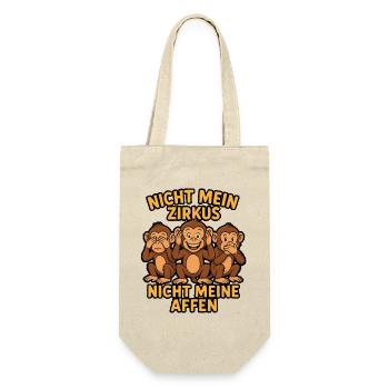 Nicht mein Zirkus, nicht meine Affen - Geschenkbeutel für Flaschen - Natur - Vorne