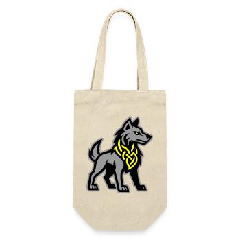 Wolf Wikinger - Geschenkbeutel für Flaschen - Natur - Vorne