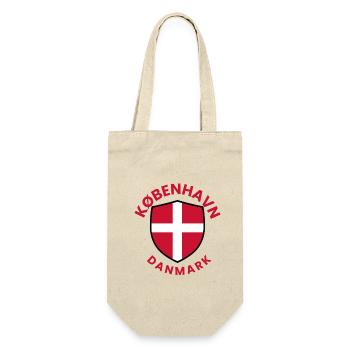 Copenhagen Shield with Danish Flag - Gift Bag for Bottles - nature - Front
