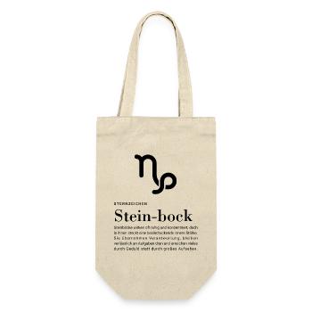 Sternzeichen Steinbock - Geschenkbeutel für Flaschen - Natur - Vorne