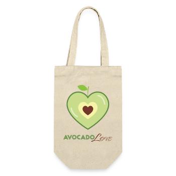 Avocado Heart Love - Gift Bag for Bottles - nature - Front