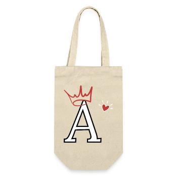 Heart Crown Letter - Gift Bag for Bottles - nature - Front