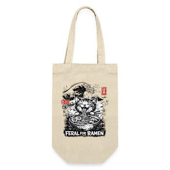 Ramen Katze Kanagawa - Geschenkbeutel für Flaschen - Natur - Vorne