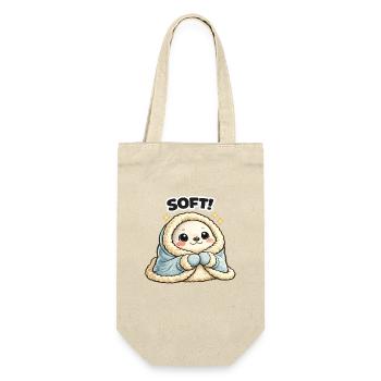 Cuddly mascot in winter coat - Gift Bag for Bottles - nature - Front