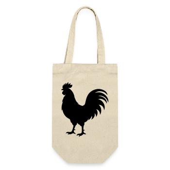Rooster Silhouette - Gift Bag for Bottles - nature - Front