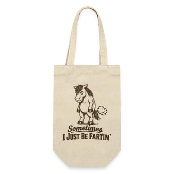 Manchmal furze ich einfach nur. Pferdemänner furze - Geschenkbeutel für Flaschen - Natur - Vorne
