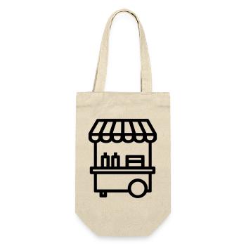 Street Food Cart - Geschenkbeutel für Flaschen - Natur - Vorne