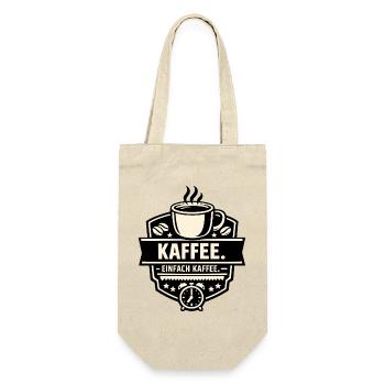 Kaffee. Einfach Kaffee. - Geschenkbeutel für Flaschen - Natur - Vorne