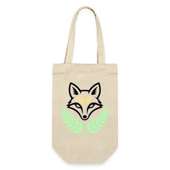 Fox Fern Pastel Woodland Logo - Gift Bag for Bottles - nature - Front