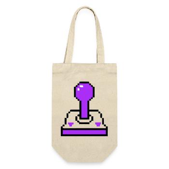 Arcade Joystick Retro Konsole - Geschenkbeutel für Flaschen - Natur - Vorne