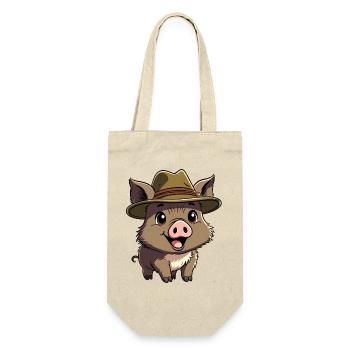 Sanglier sauvage avec chapeau - Sac à bouteille - nature - Devant