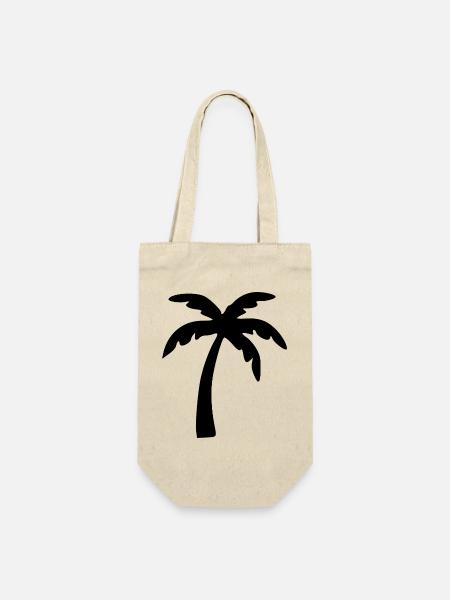 Palme Sommer Urlaub Strand Geschenk - Geschenkbeutel für Flaschen - Natur