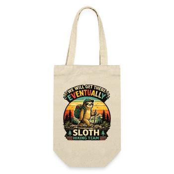Funny Sloth Hiking Gift for Campers - Gift Bag for Bottles - nature - Front