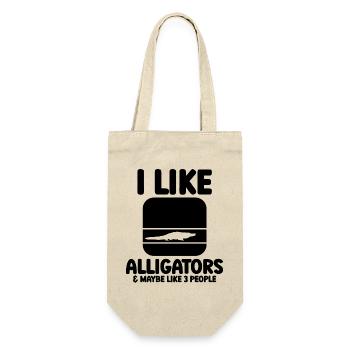 Alligator Sarkasmus Spruch - Geschenkbeutel für Flaschen - Natur - Vorne