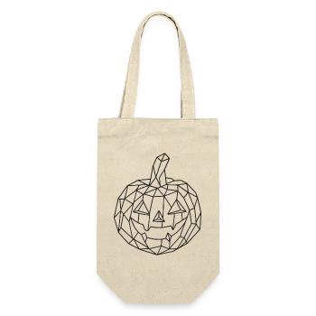 Halloween Kristallkuerbis zum ausmalen - Geschenkbeutel für Flaschen - Natur - Vorne