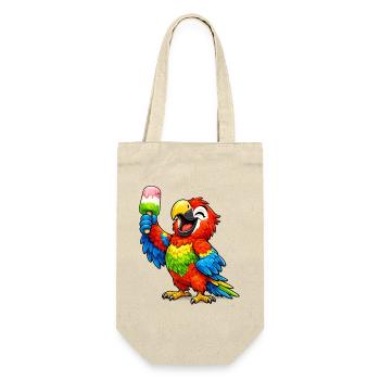 Papagei mit einem Eis - Gift Bag for Bottles - nature - Front