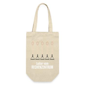 Rechenzentrum Garten Gärtner Gärtnerin Hobby Retro - Geschenkbeutel für Flaschen - Natur - Vorne
