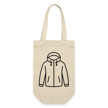 Shell Jacket Line Icon - Geschenkbeutel für Flaschen - Natur - Vorne