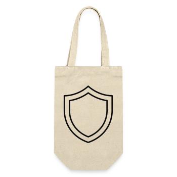 Sicherheitsschildlinien-Symbol - Geschenkbeutel für Flaschen - Natur - Vorne