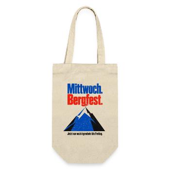 Kann doch nicht sein dass erst Mittwoch ist! - Geschenkbeutel für Flaschen - Natur - Vorne