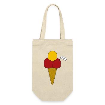 Spain Flag Eis cream Eiscreme - Geschenkbeutel für Flaschen - Natur - Vorne