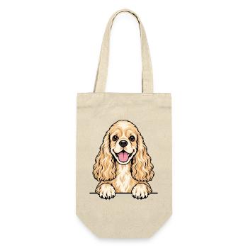 American Cocker Spaniel - Geschenkbeutel für Flaschen - Natur - Vorne