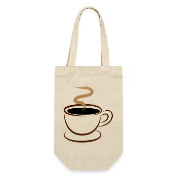 Kaffee - Geschenkbeutel für Flaschen - Natur - Vorne