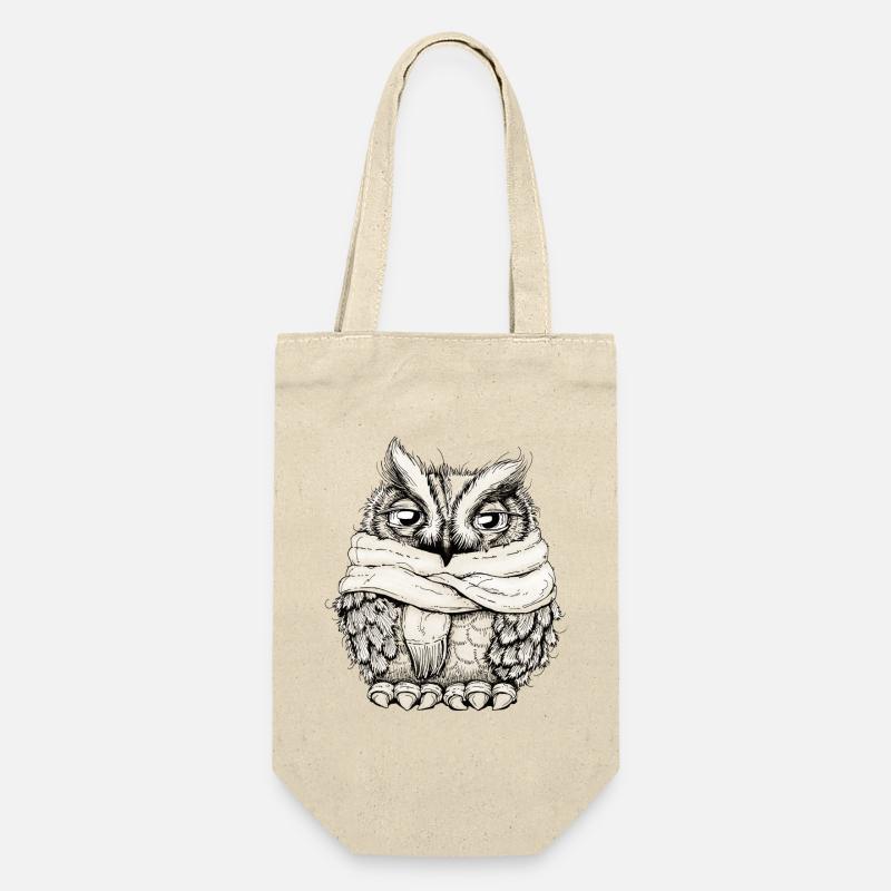 Freezing owl - Sac à bouteille - nature