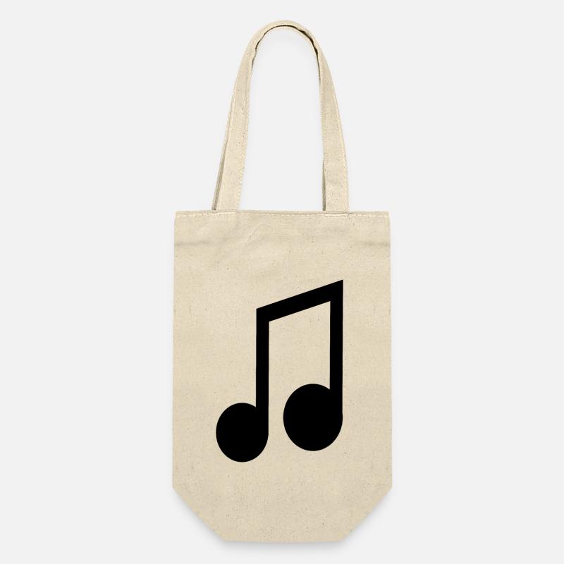 note de musique en notes noires - Sac à bouteille - nature