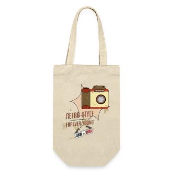 Retro Style - Gift Bag for Bottles - nature - Front