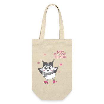 Baby it's cool outside - Owl - Gift Bag for Bottles - nature - Front