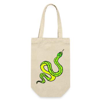 Schlange - Geschenkbeutel für Flaschen - Natur - Vorne