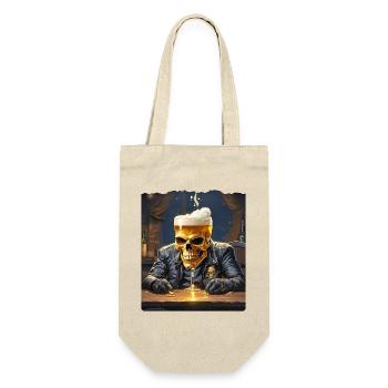 Beer Skull 0.5 - Gift Bag for Bottles - nature - Front